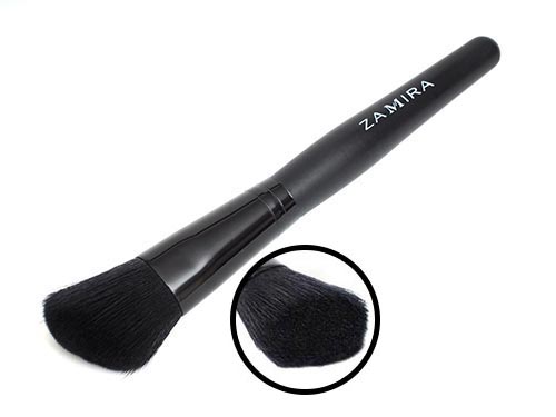 Angled Contour Brush. This angled and rounded brush gives a seamless finish to contour and blush products.